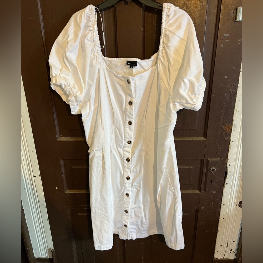 White Denim Dress
